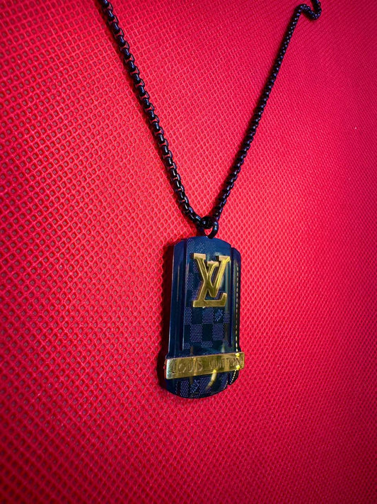 Louis Vuitton Men’s Dog Tag-Style Pendant Necklace